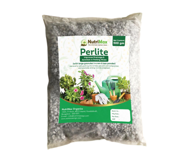 Perlite 500 gm Petra Hydroponics & Horticulture Terrace Gardening Soil Conditioner Healthy Root Growth Retains Moisture Allows Aeration (500 Gram)