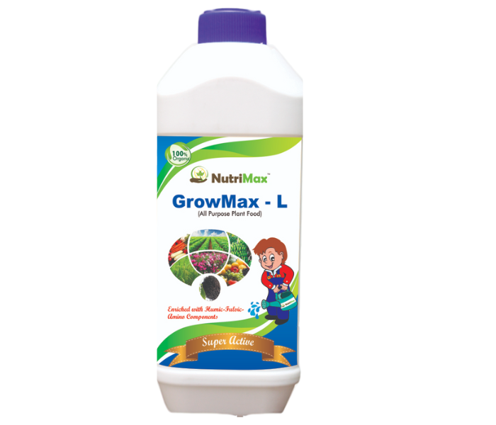 Nutrimax GrowMax-L Humic Liquid 1 Liter Liquid Extract Fertilizer 1 Litre