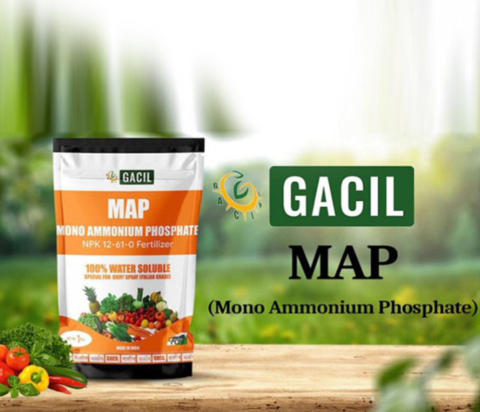 GACIL® Mono Ammonium Phosphate (MAP) NPK 12 61 0 Water Soluble Fertilizer 1 Kg